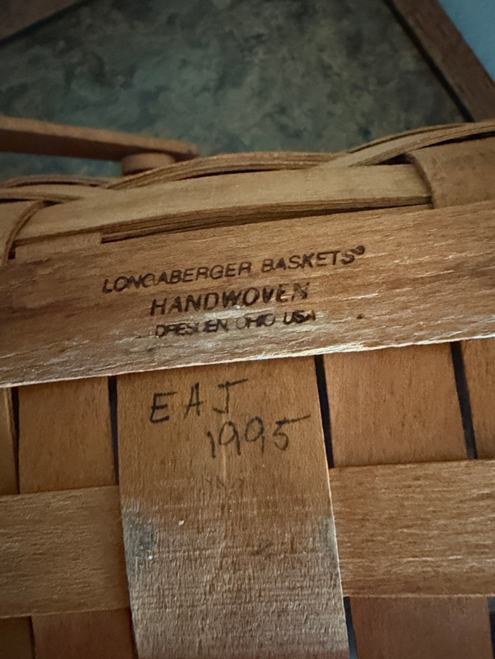 Longaberger Woven Wood Planter Basket in Light Brown - Picture 3 of 3